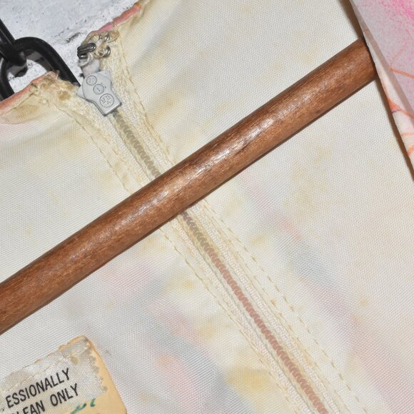 1960's VINTAGE Abstract Flora Chiffon Maxi Stunning Dress Small Size - Picture 8 of 16